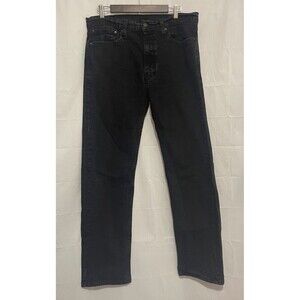 Levi's 505 Jeans Men's 36x32 Black Dark Wash Straight Leg Jeans